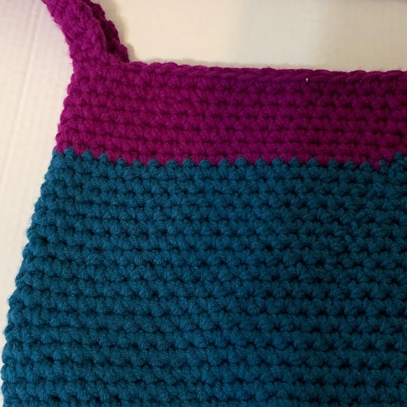 Boho Crossbody Bag Handmade Crocheted - Picture 9 of 16